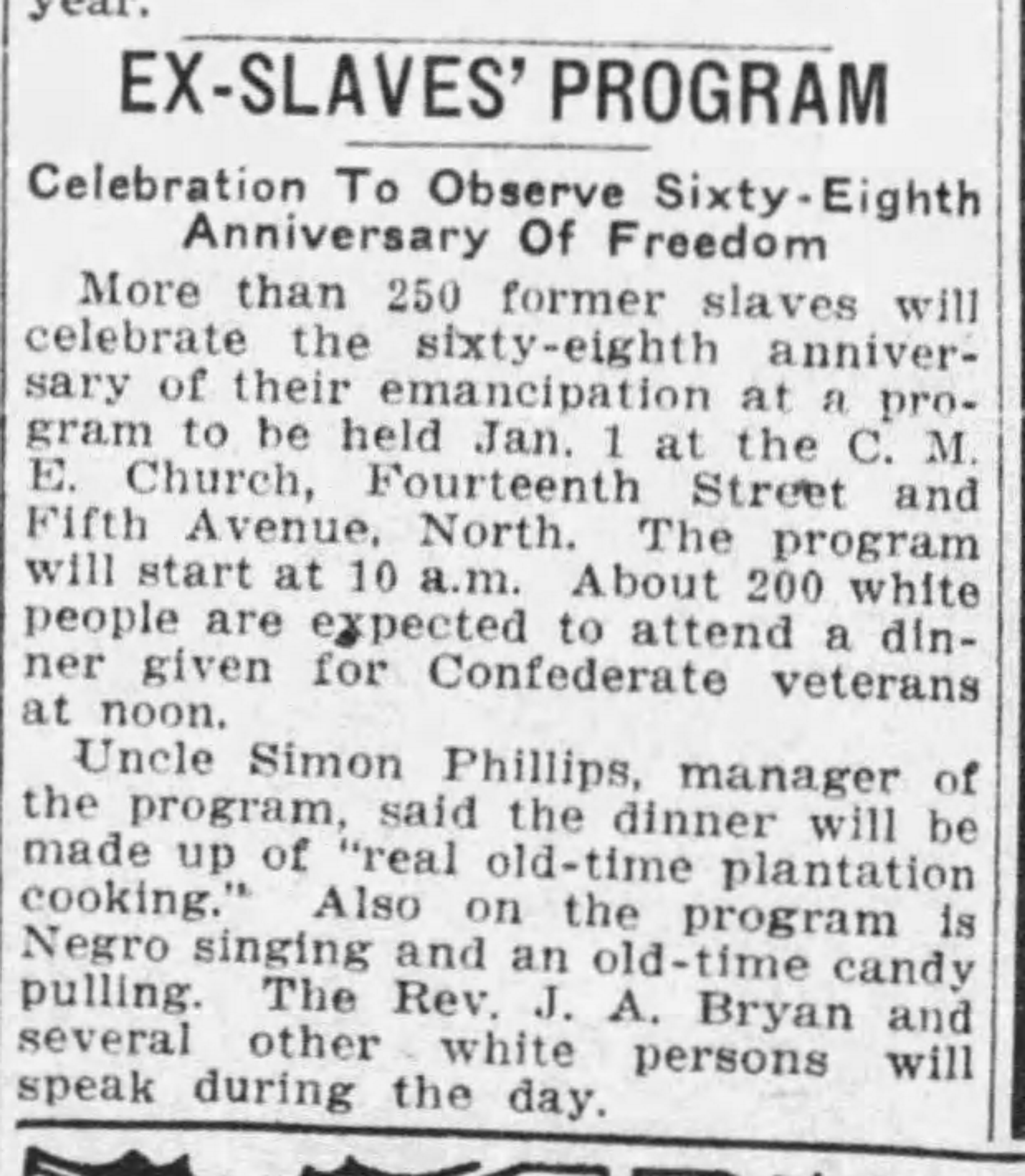 Ex-Slaves Program